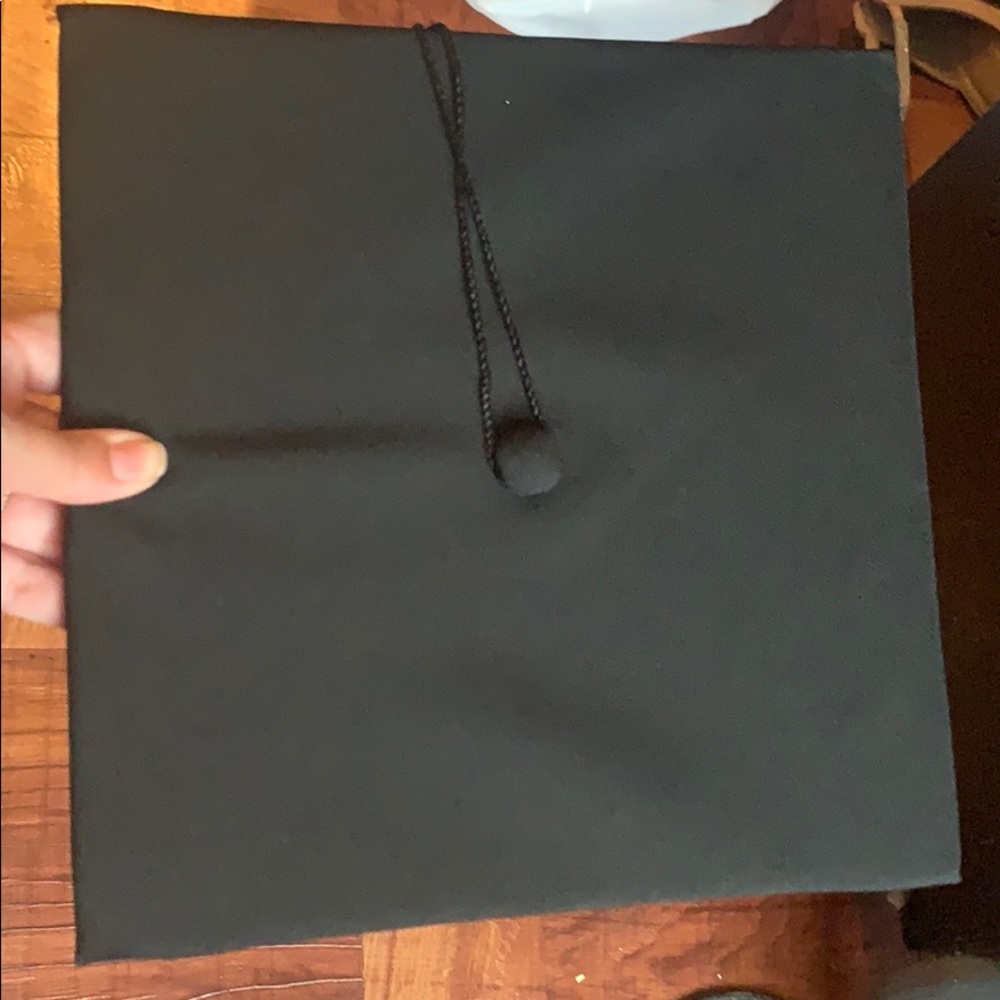 Black cap and gown